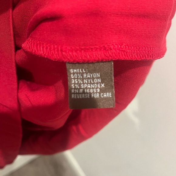 J. McLaughlin Red Shift Dress Ruffle Bell Sleeves Large Valentines Party‎ Career - Picture 7 of 7